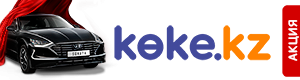 Лого-название компании Koke kz, где само название написано оранжевым цветом, а домен синим цветом